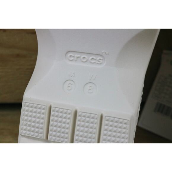 New Crocs Sandals Womens 8 Stomp Slide White Platform Slip On Shoes - Picture 7 of 7